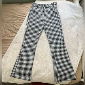 F21 Black and White Gingham Checkered Trousers